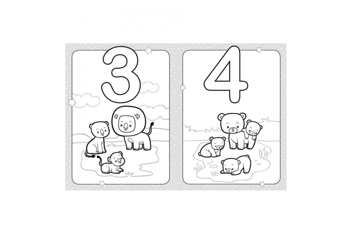 Раскраска детская Раскрась цифры КЕНГУРУ 1489005 для самых маленьких