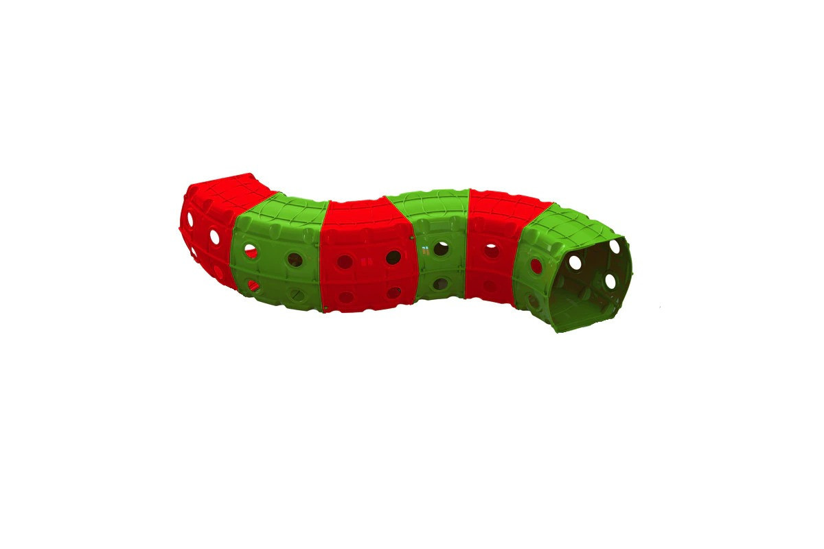 Дитячий Ігровий тунель 01472/1/2/3 Тунель 6 секцій  Червоно-зелений