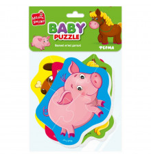 Детские беби пазлы "Ферма" VT1106-87 картинки - 4 шт