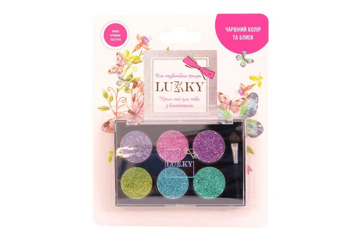 Детский крем-тени для век с блестками T16128 с аппликатором