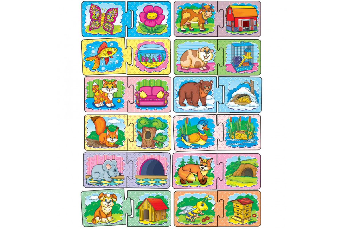 Детская развивающая игра "Кто где живет?" 86027 на укр. языке