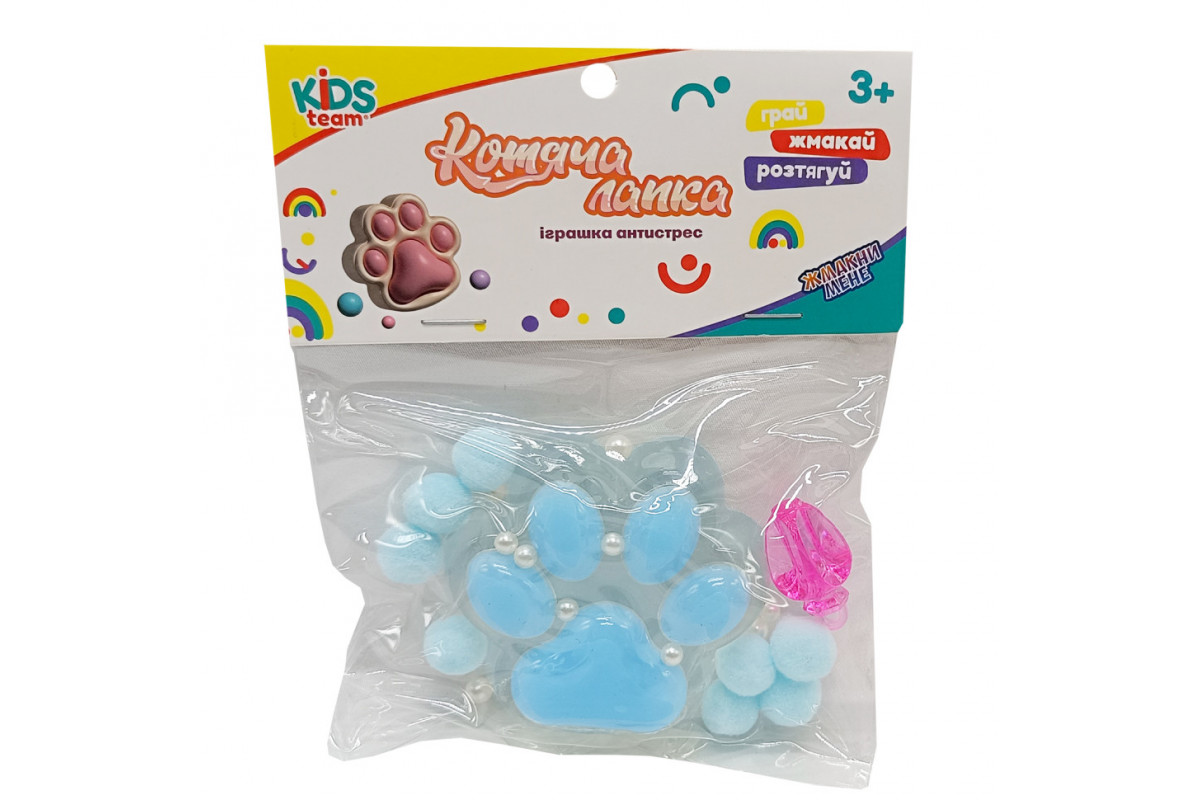 Антистресс Сквиш "Мягкие кошачьи лапки" CKS-FB-60971_3 блакитна