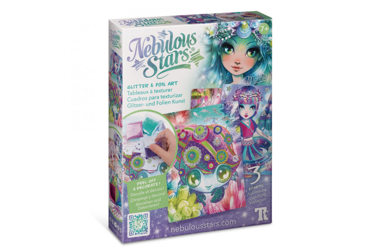 Набор для творчества Звездные блестки и фольга Nebulous Stars 11027, 3 шаблона для декорирования