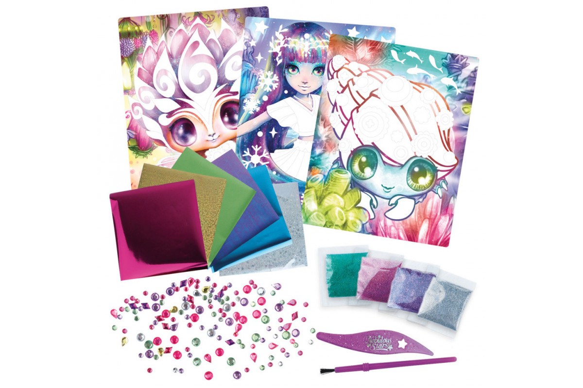 Набор для творчества Звездные блестки и фольга Nebulous Stars 11027, 3 шаблона для декорирования