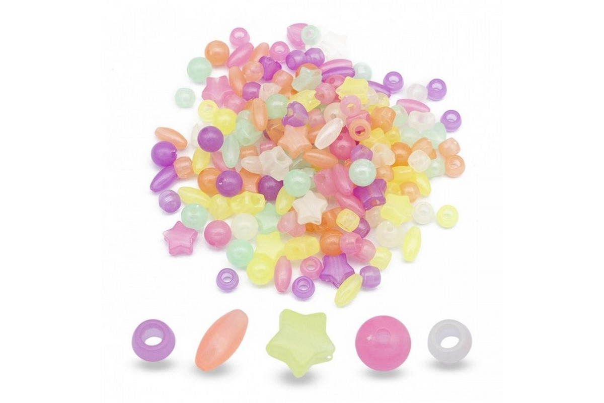 Декоративные бусинки для творчества Флуоресцентные Dom Busin УТ100031615 в упаковке 130 шт