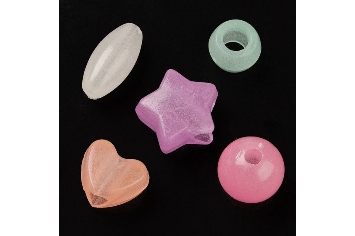 Декоративные бусинки для творчества Флуоресцентные Dom Busin УТ100031615 в упаковке 130 шт