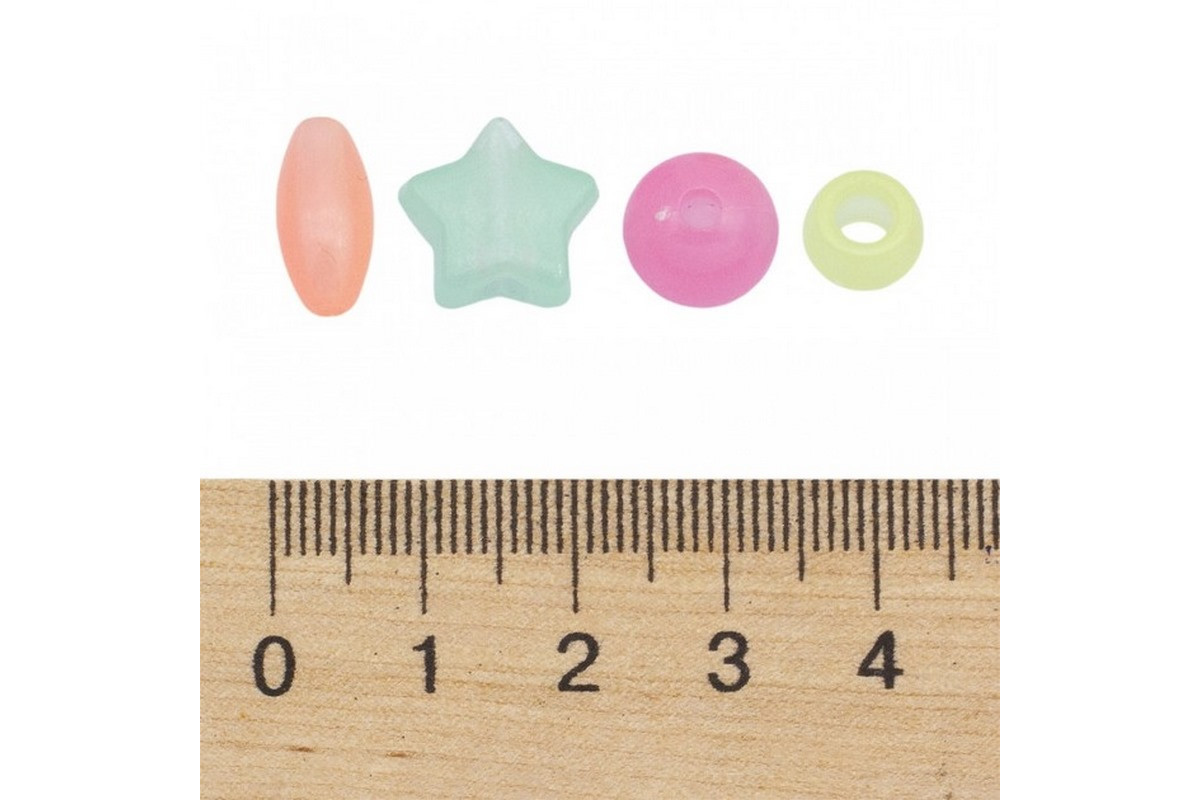 Декоративные бусинки для творчества Флуоресцентные Dom Busin УТ100031615 в упаковке 130 шт