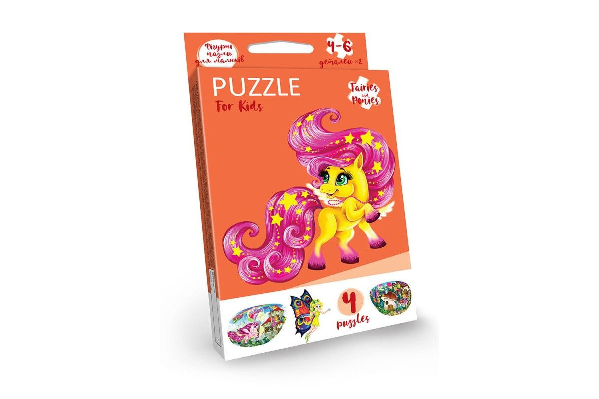 Детские развивающие пазлы "Puzzle For Kids" PFK-05-12, 2 картинки Единорог