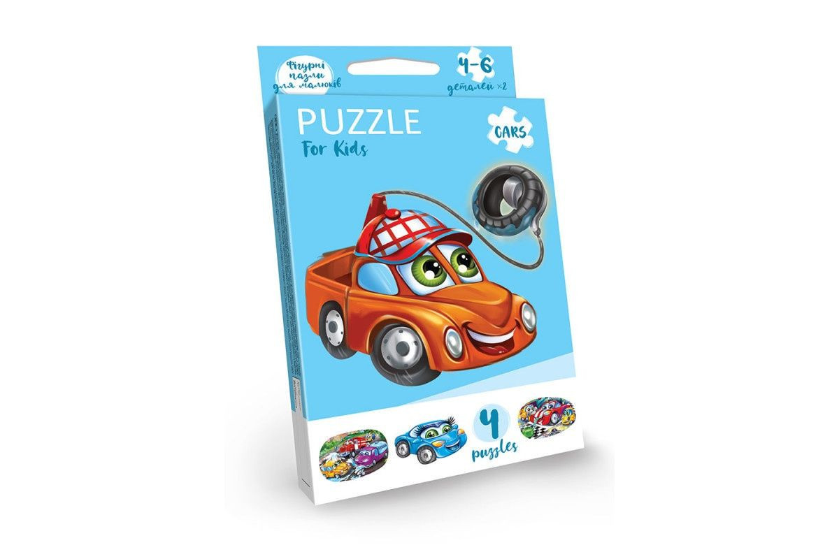 Детские развивающие пазлы "Puzzle For Kids" PFK-05-12, 2 картинки Машинка