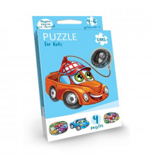 Дитячі розвиваючі пазли "Puzzle For Kids" PFK-05-12, 2 картинки  Машинка