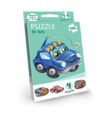 Детские развивающие пазлы "Puzzle For Kids" PFK-05-12, 2 картинки Машинка синяя