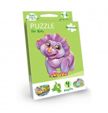 Детские развивающие пазлы "Puzzle For Kids" PFK-05-12, 2 картинки Дино