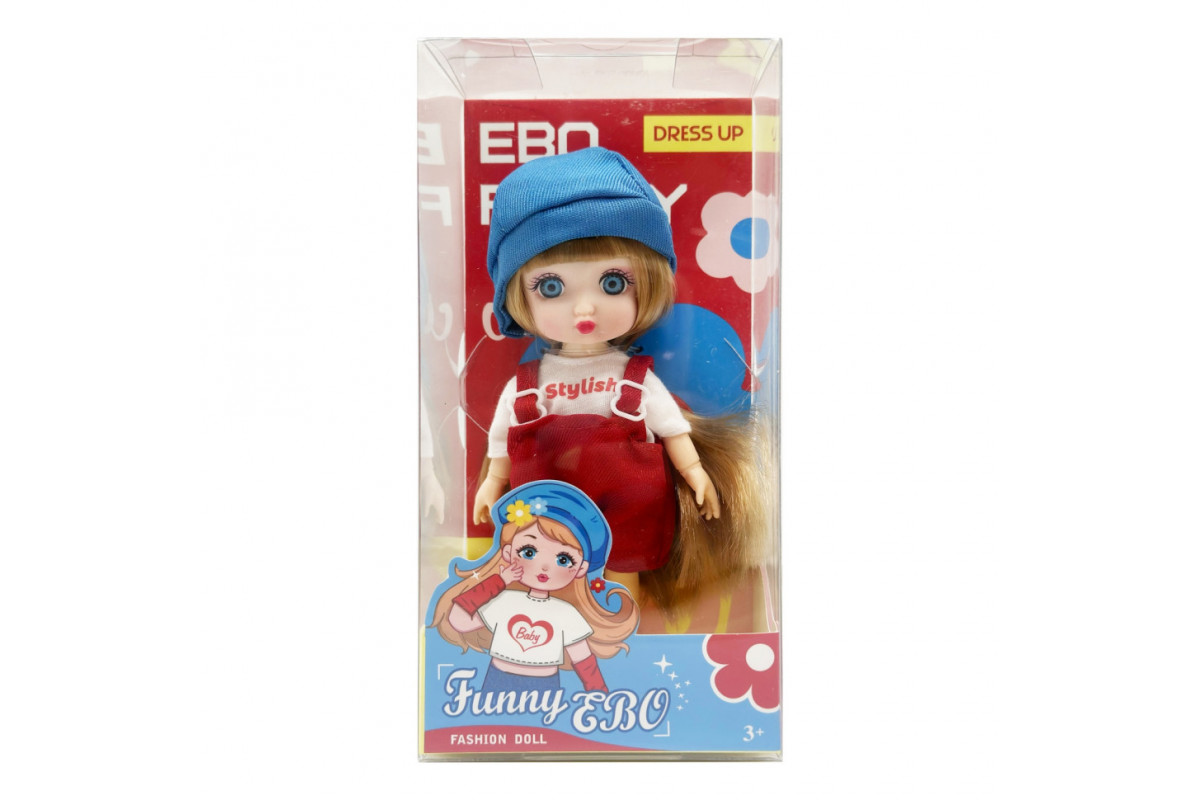 Кукла шарнирная для девочек Funny EBO DH2368B(Blue) 15 см
