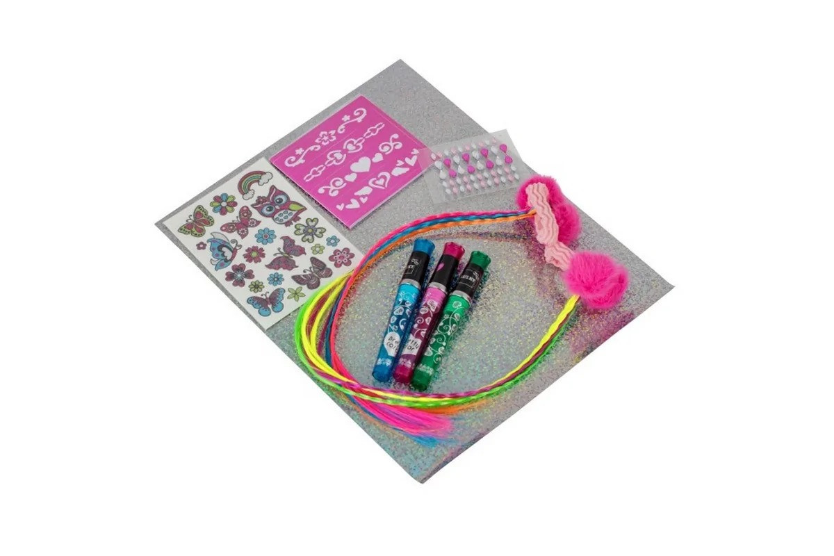 Дитячий набір косметики "Волосся і татуювання" T20728 блискучі татуювання