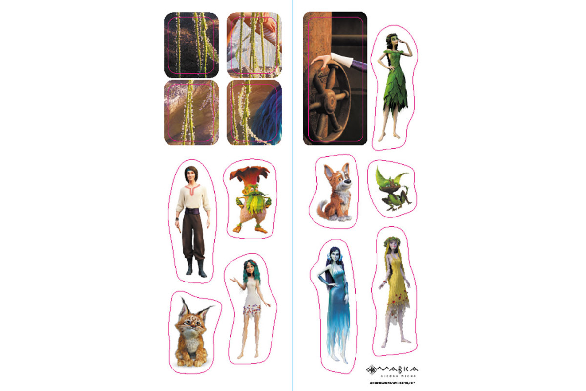 Развивающая тетрадь с наклейками "Мавка Поиграем с Обитателями Леса" 1423013 с плакатом