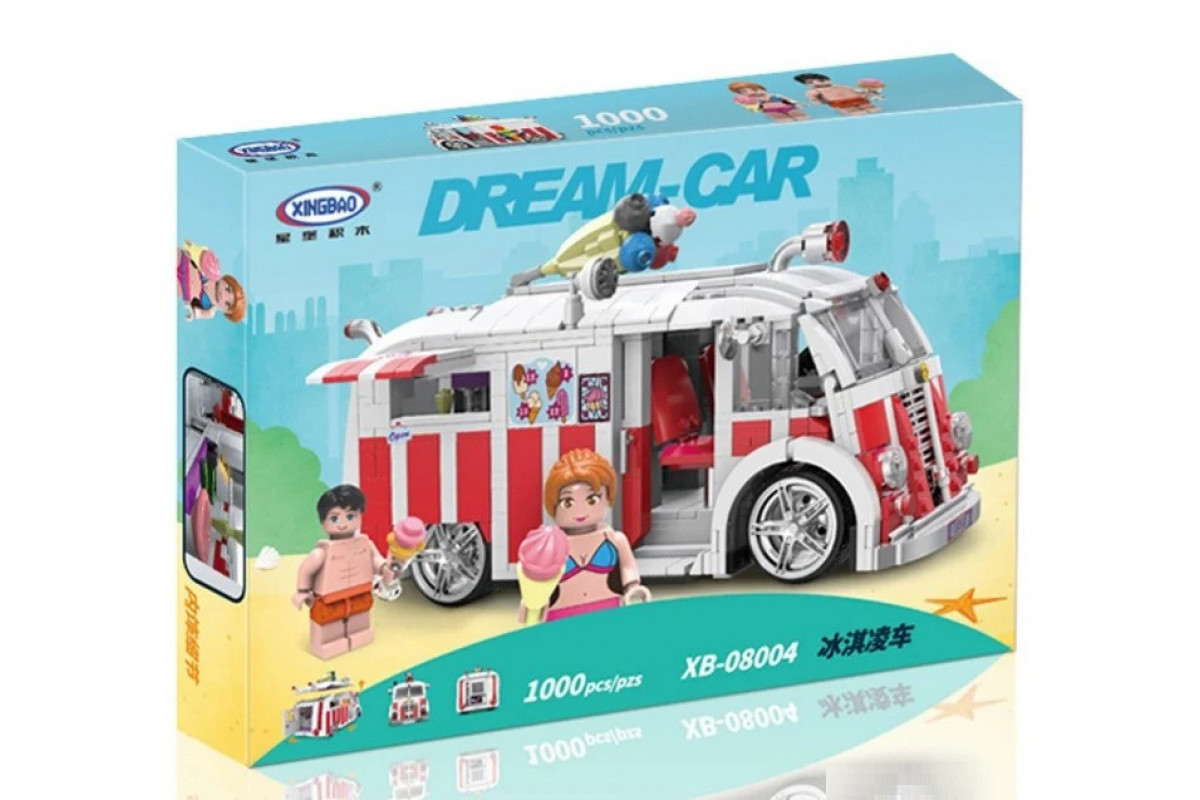 Конструктор XINGBAO XB-08004 MOC Фургон с мороженым, 1000 элемента