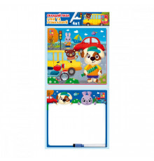 Развивающий набор 4 в 1 "Транспорт" VT2002-06 пазл, раскраска, маркер