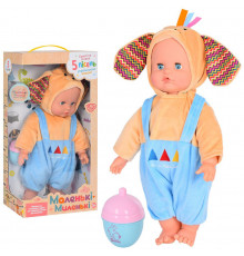 Детская Кукла-Пупс M 4717 I UA 38 см, бутылочка-погремушка