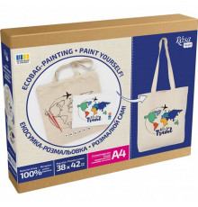 Набір для творчості екосумка-розмальовка "Lets go Travel" N0003655, 38х42 см
