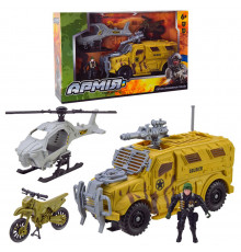 Игрушечный набор Военный BL2314 военный транспорт, аксессуары