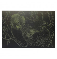 Гравюра А4 "Медведь" ГрА4-17з эконом вариант в пакете 29,7х21 см