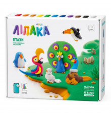 Меганабор пластилина "Птицы" ЛИПАКА 15013-UA01 самостоятельно затвердевает