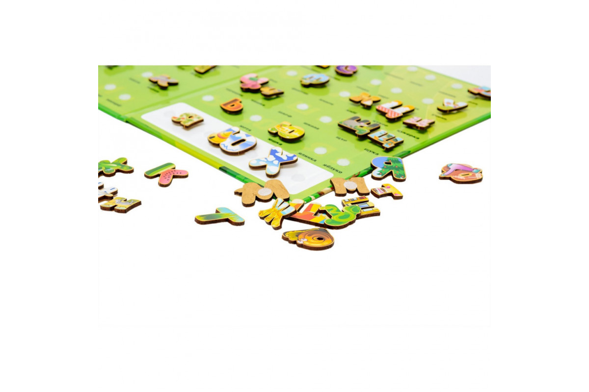 Розвиваючий дитячий "Алфавіт на липучках" Puz-26919, 66 букв