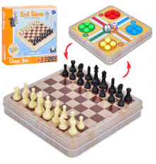 Шахматы магнитные 2 в 1 F382 с игрой Лудо