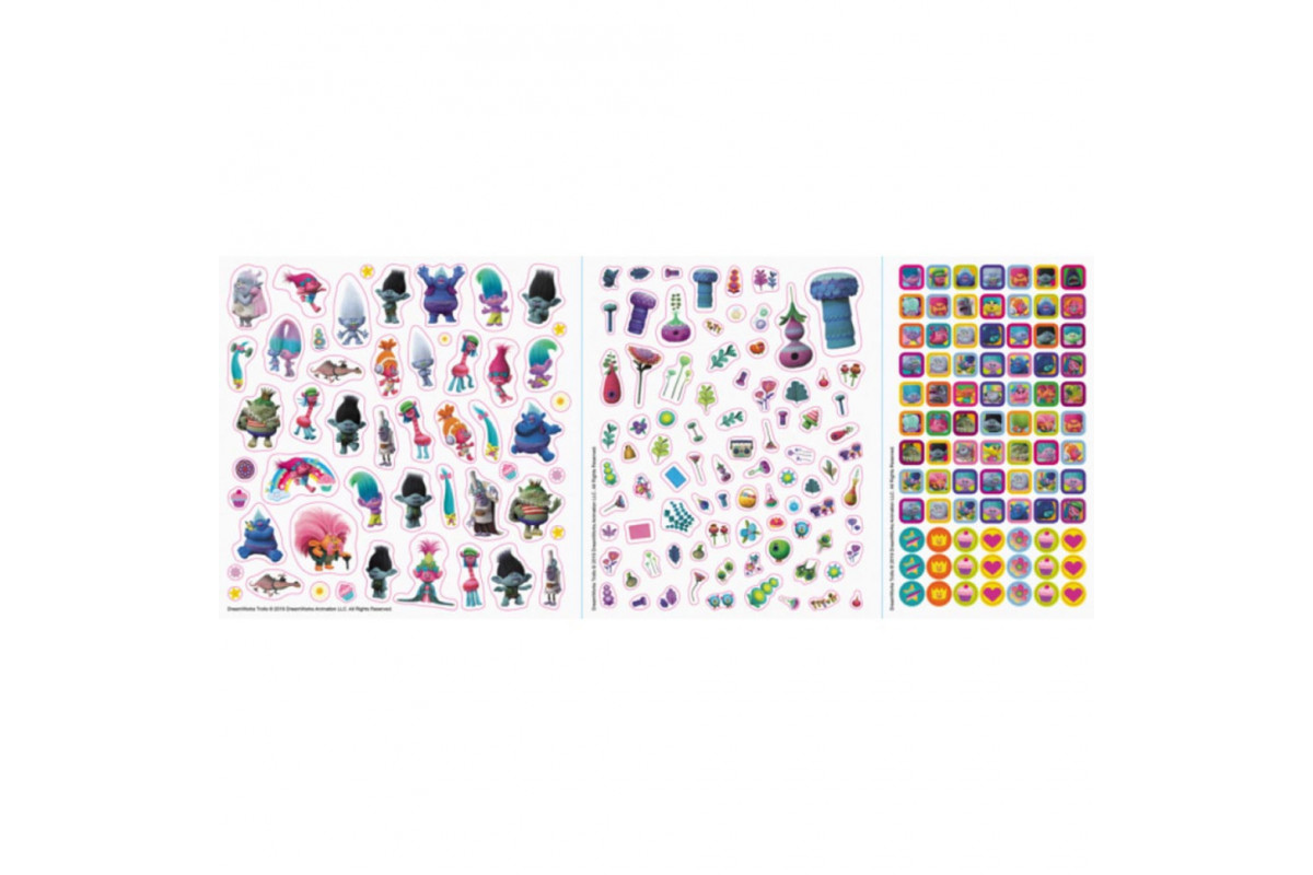 Альбом с наклейками Тролли Ранок 962001 Твой веселый альбом