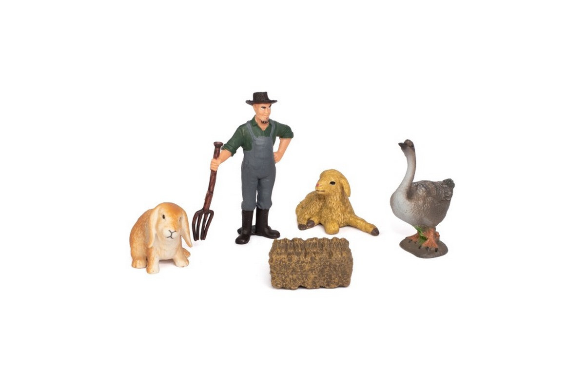 Детский игрушечный набор "Ферма" Q9899-T7_4 гусь, овца, кролик