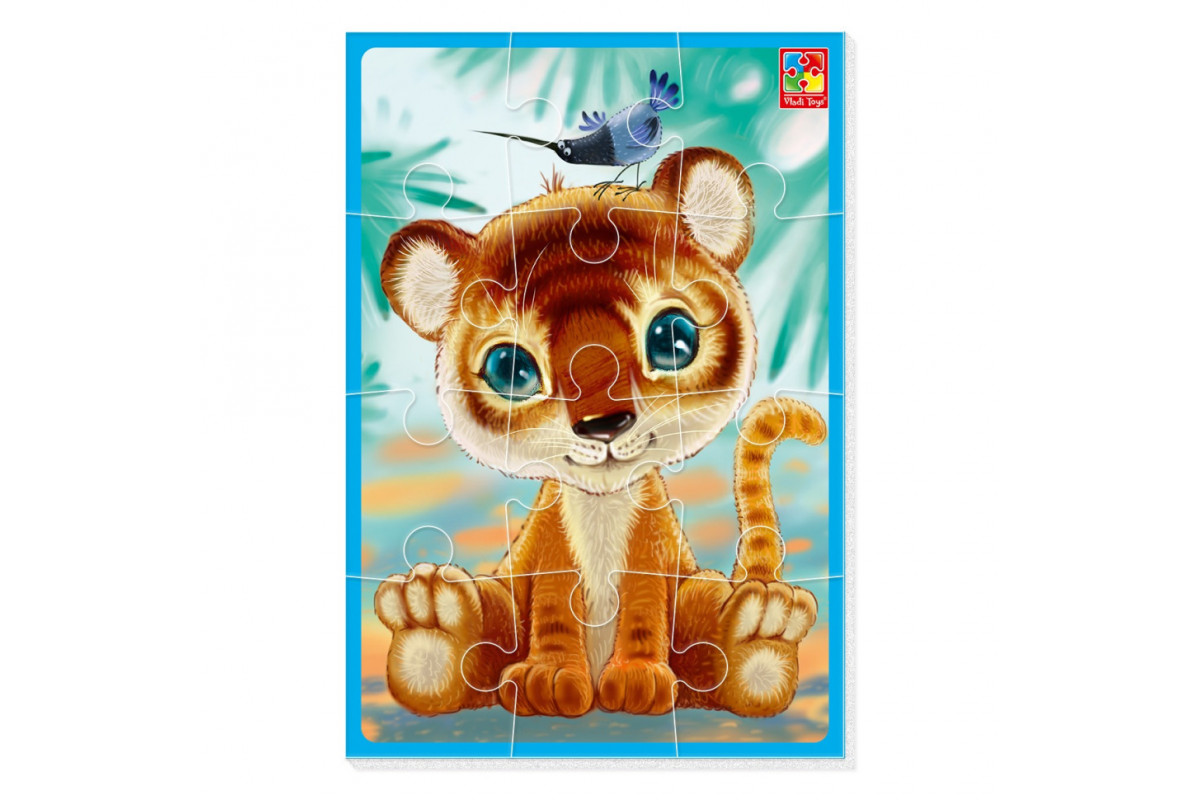 Мягкие пазлы Малыш сможет "Тигренок" VT1103-93, 12 элементов