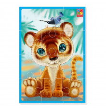 Мягкие пазлы Малыш сможет "Тигренок" VT1103-93, 12 элементов