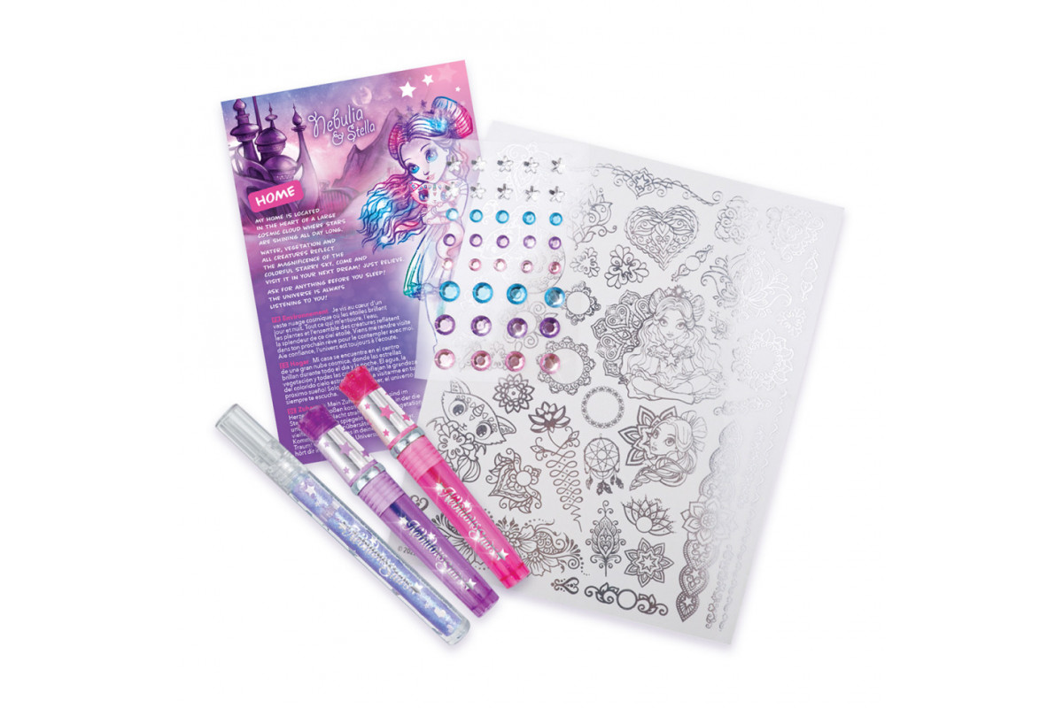 Набор для творчества Боди–арт: Звездное сияние Nebulous Stars 11012, 40 татуировок