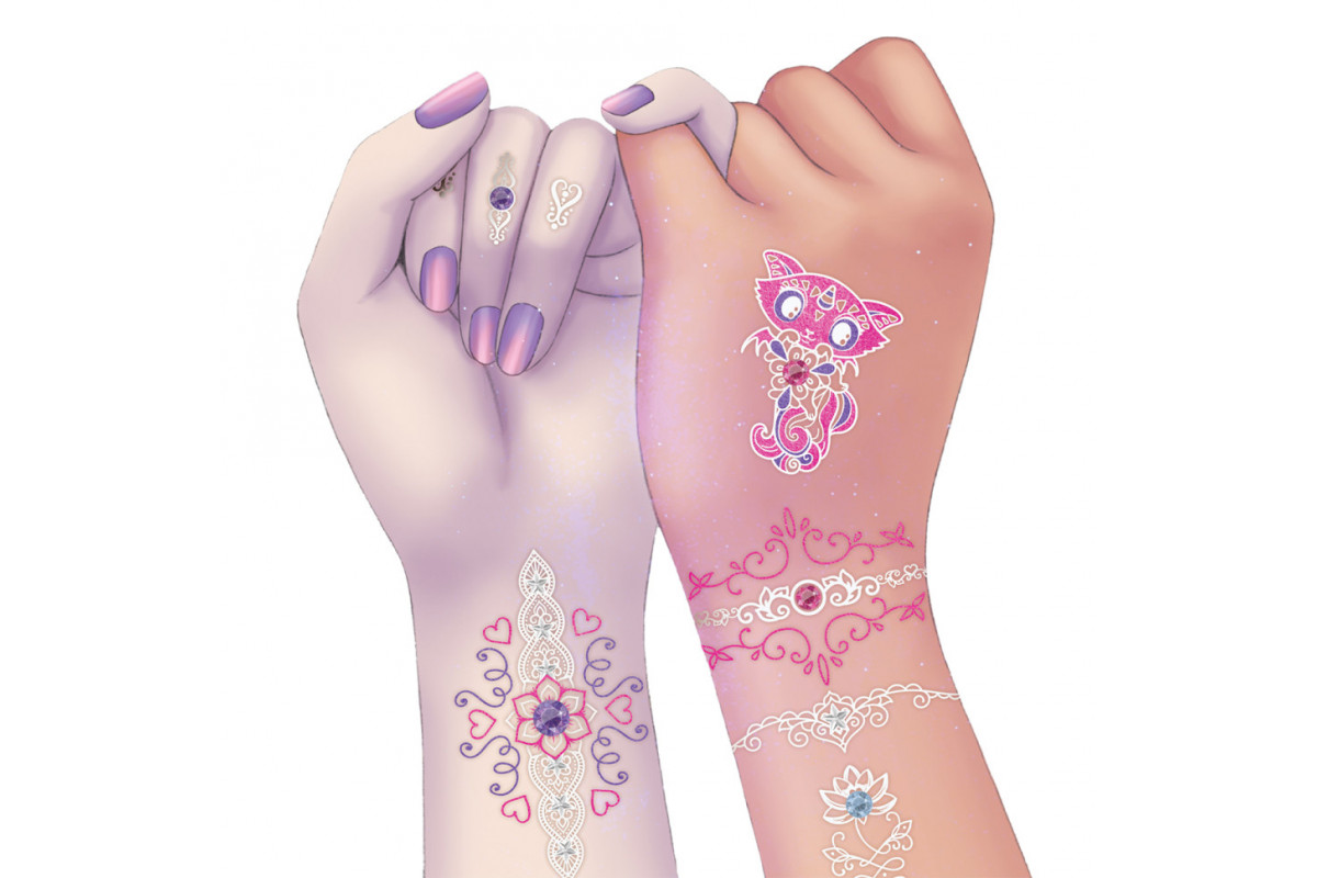 Набор для творчества Боди–арт: Звездное сияние Nebulous Stars 11012, 40 татуировок