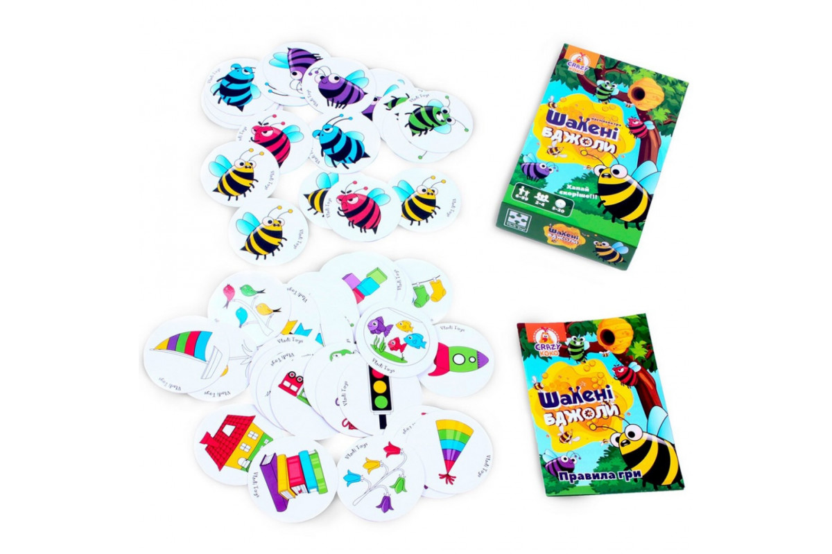 Детская настольная игра "Безумные пчелы" VT8077-06, 54 фишки, правила игры