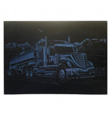 Гравюра А4 "Грузовик" ГрА4-2с эконом вариант в пакете 29,7х21 см