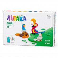 Набор пластилина "Птицы: Попугай Ара, Фазан, Голубь" ЛИПАКА 60025-UA01 самостоятельно затвердевает