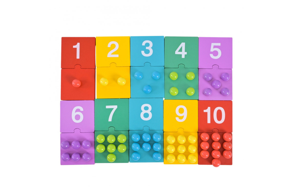 Детская деревянная игрушка "Цифры" C9412 пазлы цифры, бусины