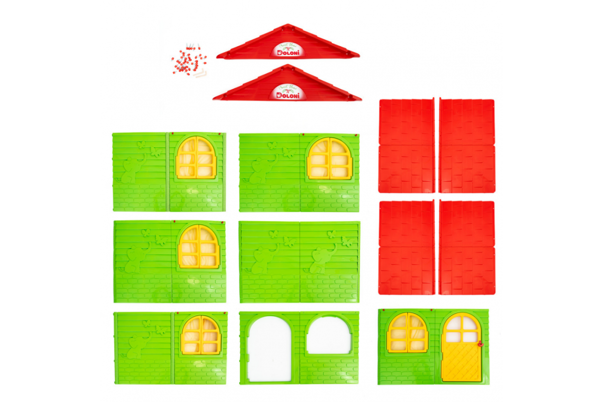 Дитячий ігровий Будиночок зі шторками 02550/23 пластиковий