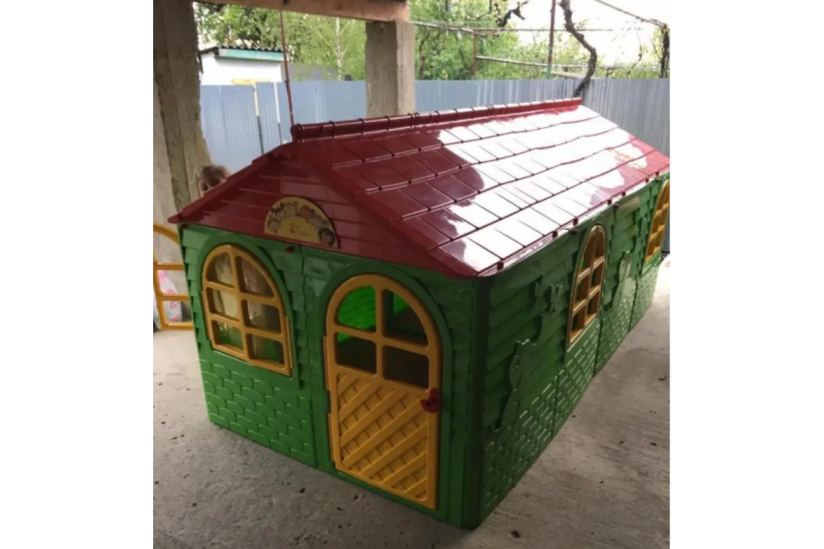 Дитячий ігровий Будиночок зі шторками 02550/23 пластиковий