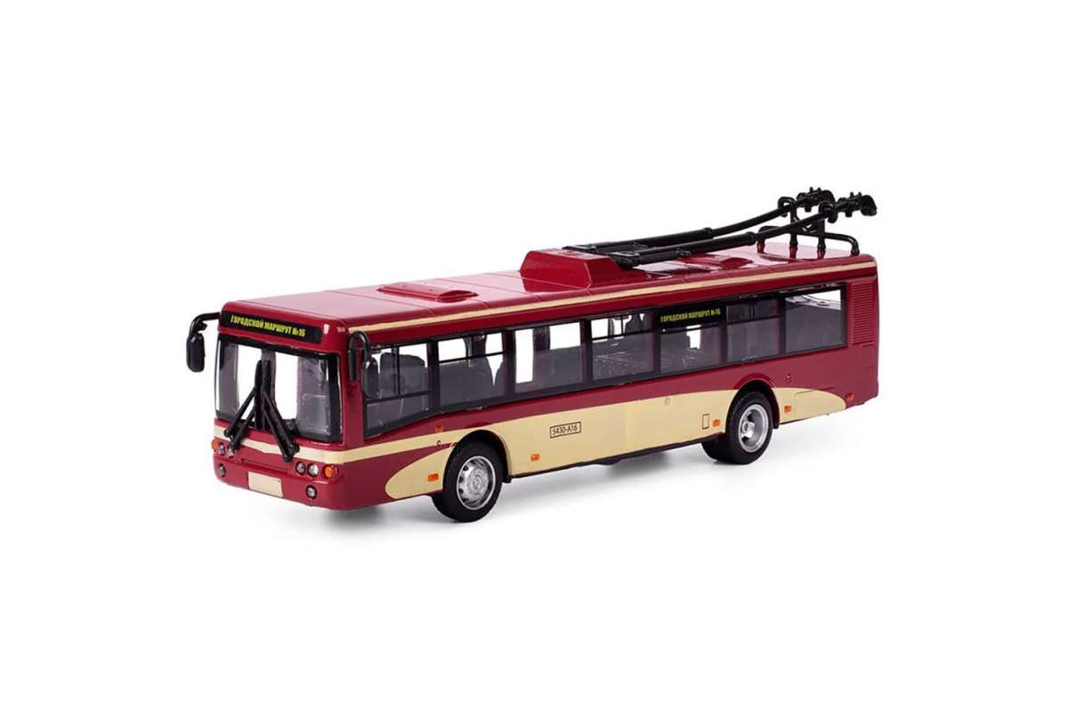 Іграшкова модель тролейбуса "Автопарк" 6407A інерційний  Червоний