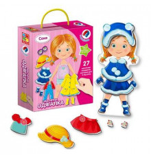 Магнитная игра одевашка "Соня" VT3702-07,  34 элемента одежды