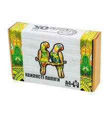 Фигурный деревянный пазл A4 Волнистые попугаи PuzA4-01212, 82 детали