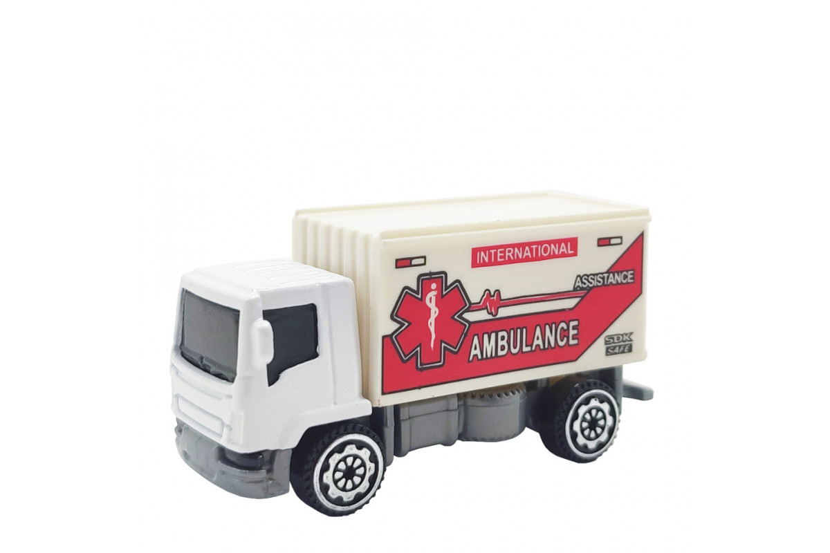 Машинка игрушечная Спецтехника АвтоПром 7637 масштаб 1:64, металлическая Ambluance