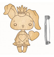 Заготовка броши для раскрашивания "Зайка-1" FDZB-034