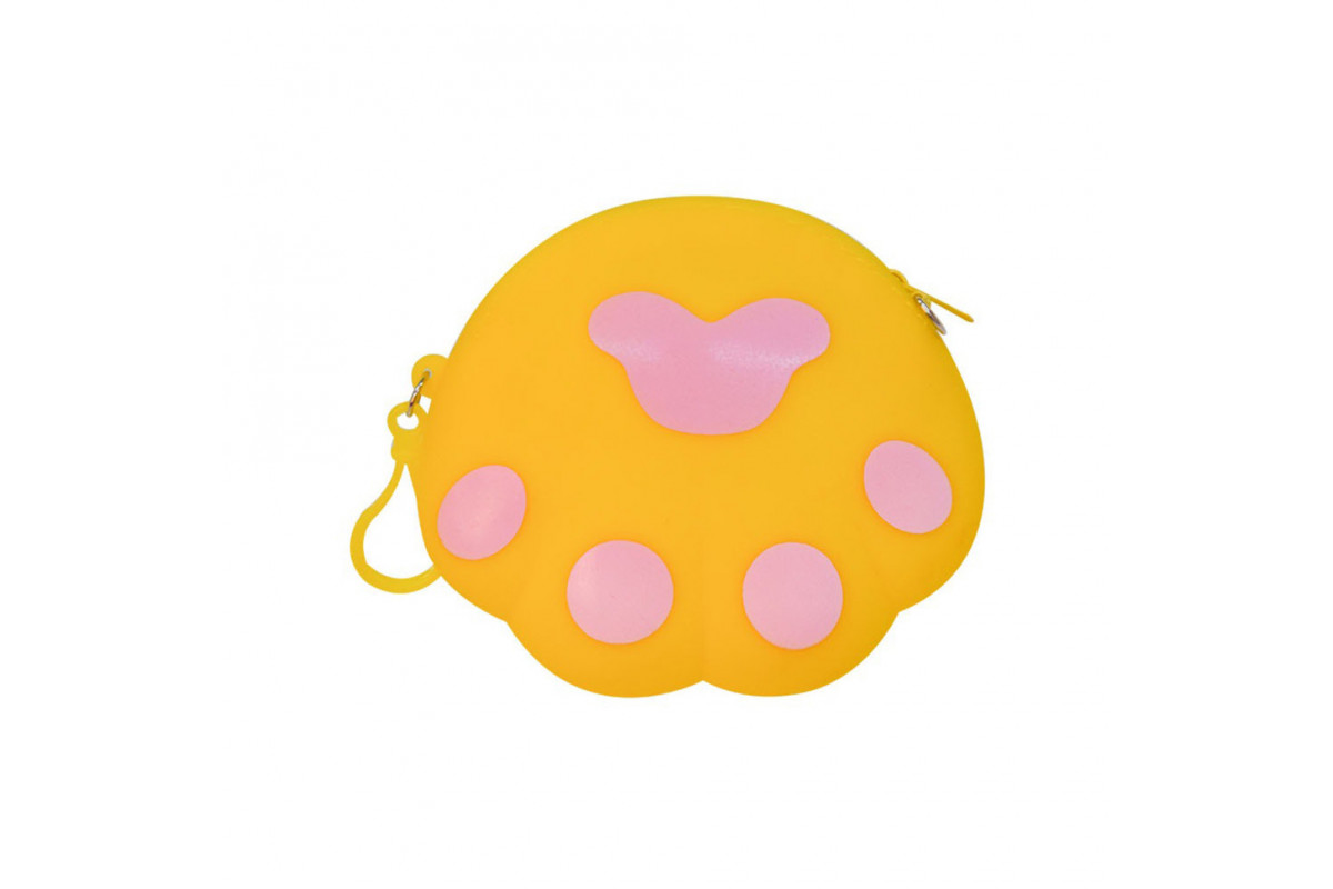 Детский кошелек-брелок «Лапка» C44413, 14 х 12 х 2 см Желтый