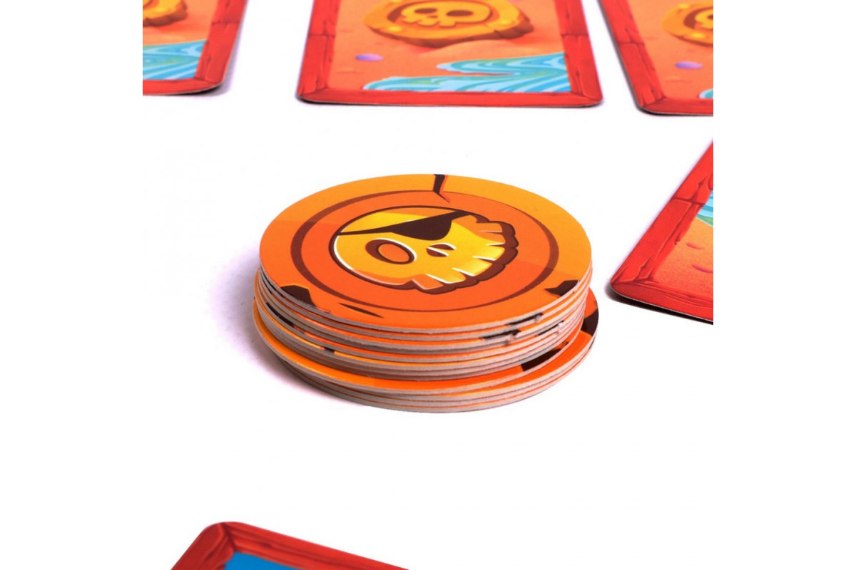 Детская карточная игра "Карррамба пираты! Vladi Toys" VT8077-07, 50 карт 12 монет, правила игры