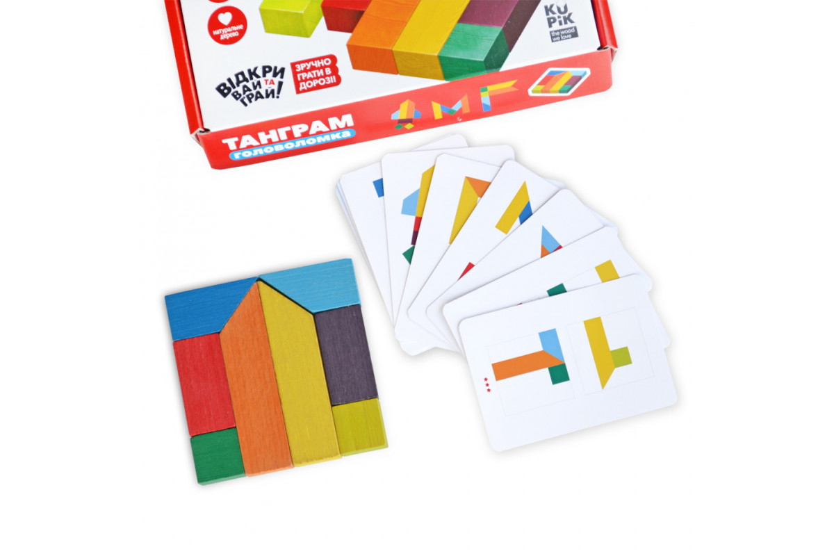 Деревянная головоломка "Танграм 8"  Igroteco 900446, 8 элементов