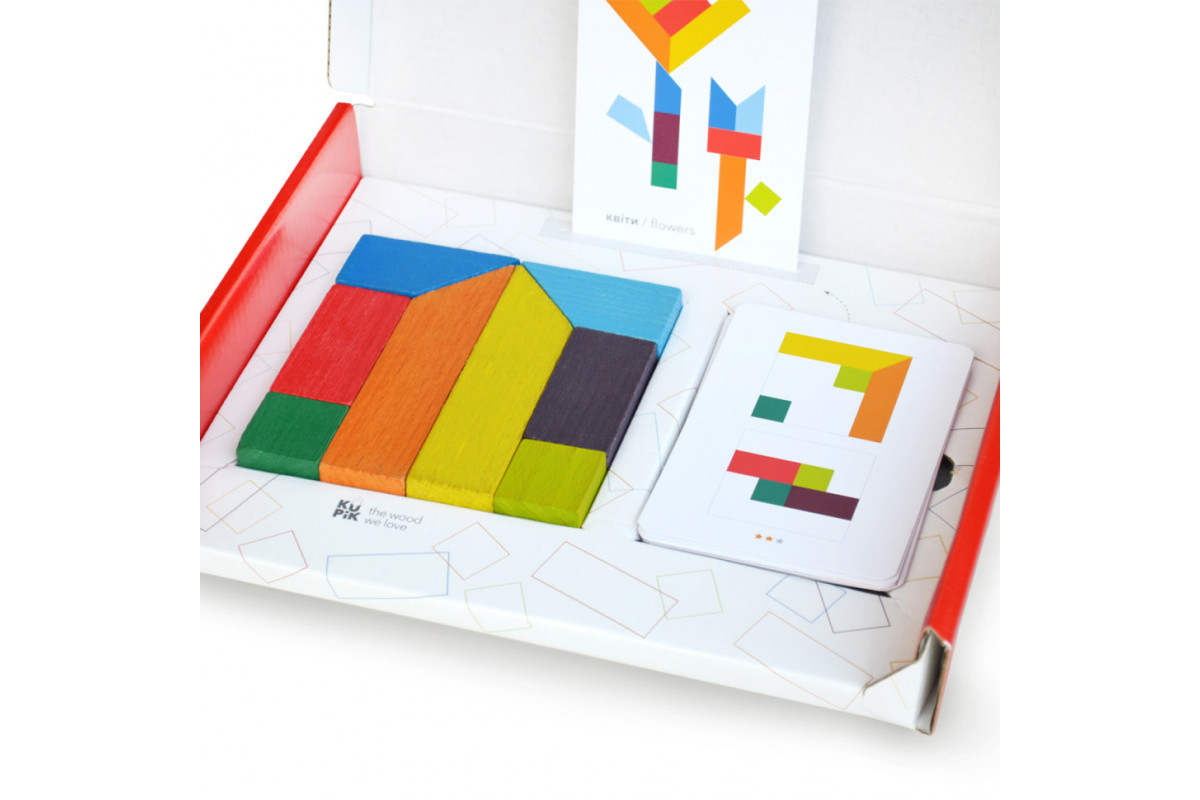 Деревянная головоломка "Танграм 8"  Igroteco 900446, 8 элементов