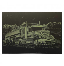 Гравюра А4 "Грузовик" ГрА4-2з эконом вариант в пакете 29,7х21 см